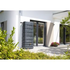 New Garantia SLIM STONE 500L REGNVANDSBEHOLDER 750X1840X510 MM MØRKEGRÅ