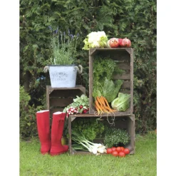 Clearance Garden Life ÆBLEKASSE TRÆ NATUR 40X51X31