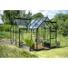 Halls ICON 6 GARDENHOUSE EKSKL. SOKKEL HÆRDET GLAS SORT 8,6 M2