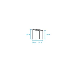 Best Halls QUBE LEAN-TO 24 VÆGDRIVHUS 3 MM HÆRDET GLAS SORT 0,9 M2
