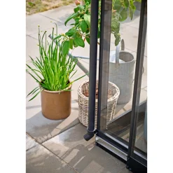 Hot Halls QUBE SQUARE DRIVHUS 3 MM HÆRDET GLAS HELE BANER SORT 6,3 M2