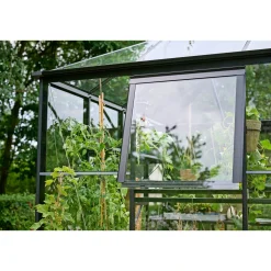 Hot Halls QUBE SQUARE DRIVHUS 3 MM HÆRDET GLAS HELE BANER SORT 6,3 M2