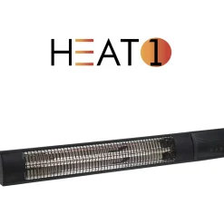 Discount Heat1 212-360 TERRASSEVARMER SORT 650/2000 W