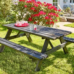 Discount Hortus 801-056PC BORDBÆNKESÆT SORT