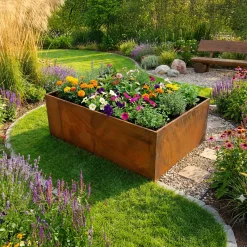 Hot Hortus 210-900 UDEN BUND HØJBED RUST PATINA 40 X 120 X 80 CM