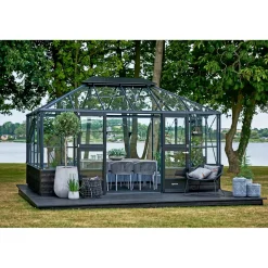 Discount Juliana GRAND OASE MUR ORANGERI 3 MM HÆRDET GLAS HELE BANER ANTRACIT 13 M²