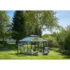 Discount Juliana GRAND OASE ORANGERI 3 MM HÆRDET GLAS HELE BANER ANTRACIT 13 M²