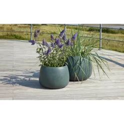 Outrium CALI HAVEKRUKKE FIBERCEMENT SORT/GRØN Ø55XH37CM