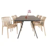 Clearance Outrium CARROS/MURCIA BORD + 6 STOLE HAVEMØBELSÆT SORT/SANDGRÅ