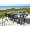 Discount Outrium CARROS/PALMA BORD + 6 STOLE HAVEMØBELSÆT SORT/GRÅ