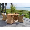 Clearance Outrium ESTORIL/SYMI MED 4 STOLE HAVEMØBELSÆT TEAK/NATUR