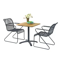 Discount Outrium FARO/BILBAO MED 2 STOLE CAFESÆT NATUR/ANTRACITGRÅ