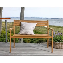 Best Outrium GILI MED RYGLÆN HAVEBÆNK TEAK 120 CM