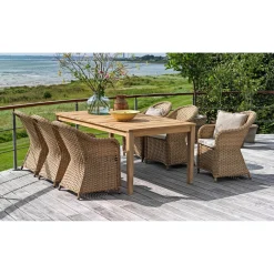 Hot Outrium GILI/SYMI MED 6 STOLE HAVEMØBELSÆT TEAK/NATUR