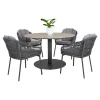 Sale Outrium LEROS/PALMA BORD + 4 STOLE HAVEMØBELSÆT GRÅ