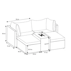 New Outrium LISSABON SOFASÆT KUBO