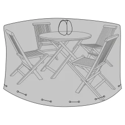 Sale Outrium RUNDT BORD+4 STOLE OVERTRÆK SORT
