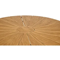 Clearance Outrium TAVIRA Ø120 CM HAVEBORD SORT/TEAK LOOK