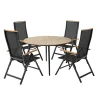 Discount Outrium TAVIRA/FARO BORD + 4 STOLE HAVEMØBELSÆT NATUR