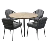 Sale Outrium TAVIRA/PALMA BORD + 4 STOLE HAVEMØBELSÆT NATUR/GRÅ