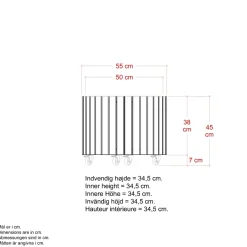 Online Plus CIRCLE PLANTEKASSE SORT 45 X 55 X 55 CM