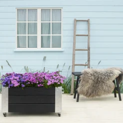 New Plus CUBIC BLOMSTERKASSE SORT 45 X 87 X 50 CM