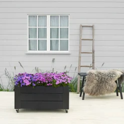 Discount Plus CUBIC BLOMSTERKASSE SORT 45 X 50 X 87 CM