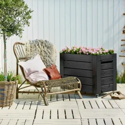 Discount Plus CUBIC BLOMSTERKASSE SORT 70 X 50 X 87 CM
