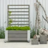 Hot Plus CUBIC BLOMSTERRUMDELER GRÅBRUN 130 X 87 X 50 CM
