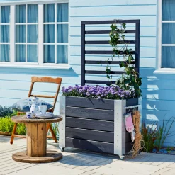 Online Plus CUBIC BLOMSTERRUMDELER SORT 155 X 87 X 50 CM