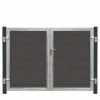 Discount Plus FUTURA HØJRE DOBBELTLÅGE SKIFFERGRÅ/SORT 213 X 145 CM