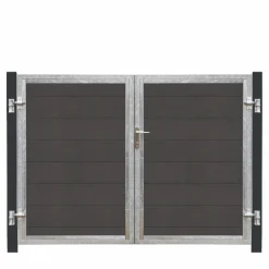 Discount Plus FUTURA HØJRE DOBBELTLÅGE SKIFFERGRÅ/SORT 213 X 145 CM