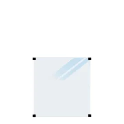 Online Plus GLASHEGN HÆRDET FROSTED 90 X 91 X 91 X 0.60 CM