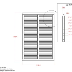 Outlet Plus HEGN FUNGICIDBEHANDLET OG GRUNDMALET SORT 120 X 180 CM