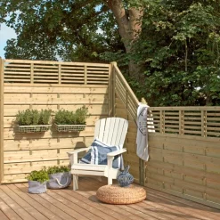 Clearance Plus NEWLINE TRÆHEGN TRYKIMPRÆGNERET NATUR 180 X 180 CM