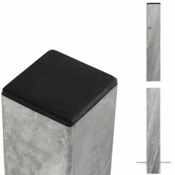 Discount Plus STÅLSTOLPE VARMGALVANISERET STÅL 8 X 8 X 186 CM