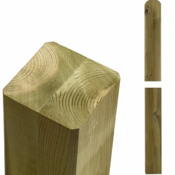 Outlet Plus STOLPE OMLIMET TRYKIMPRÆGNERET NTR KLASSE A NATUR 9 X 9 X 268 CM