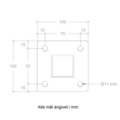 Best Plus STOLPE VARMGALVANISERET STÅL 4.50 X 4.50 X 132 CM