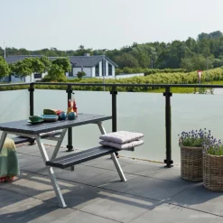 Online Plus STOLPE VARMGALVANISERET OG PULVERLAKERET SORT 4.50 X 4.50 X 103.30 CM
