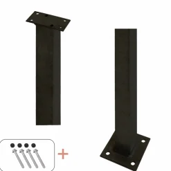 Online Plus STOLPE VARMGALVANISERET OG PULVERLAKERET SORT 4.50 X 4.50 X 103.30 CM