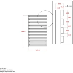 Outlet Plus TOKYO HEGN THERMOWOOD® GYLDENBRUN 83 X 140 CM
