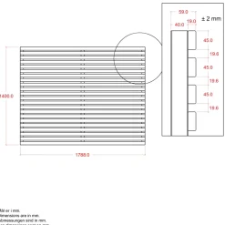 Outlet Plus TOKYO HEGN THERMOWOOD® GYLDENBRUN 180 X 140 CM