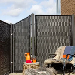 Online Plus TREND SKRÅELEMENT KUNSTOFHEGN POLYRATTAN 55 X 140 CM