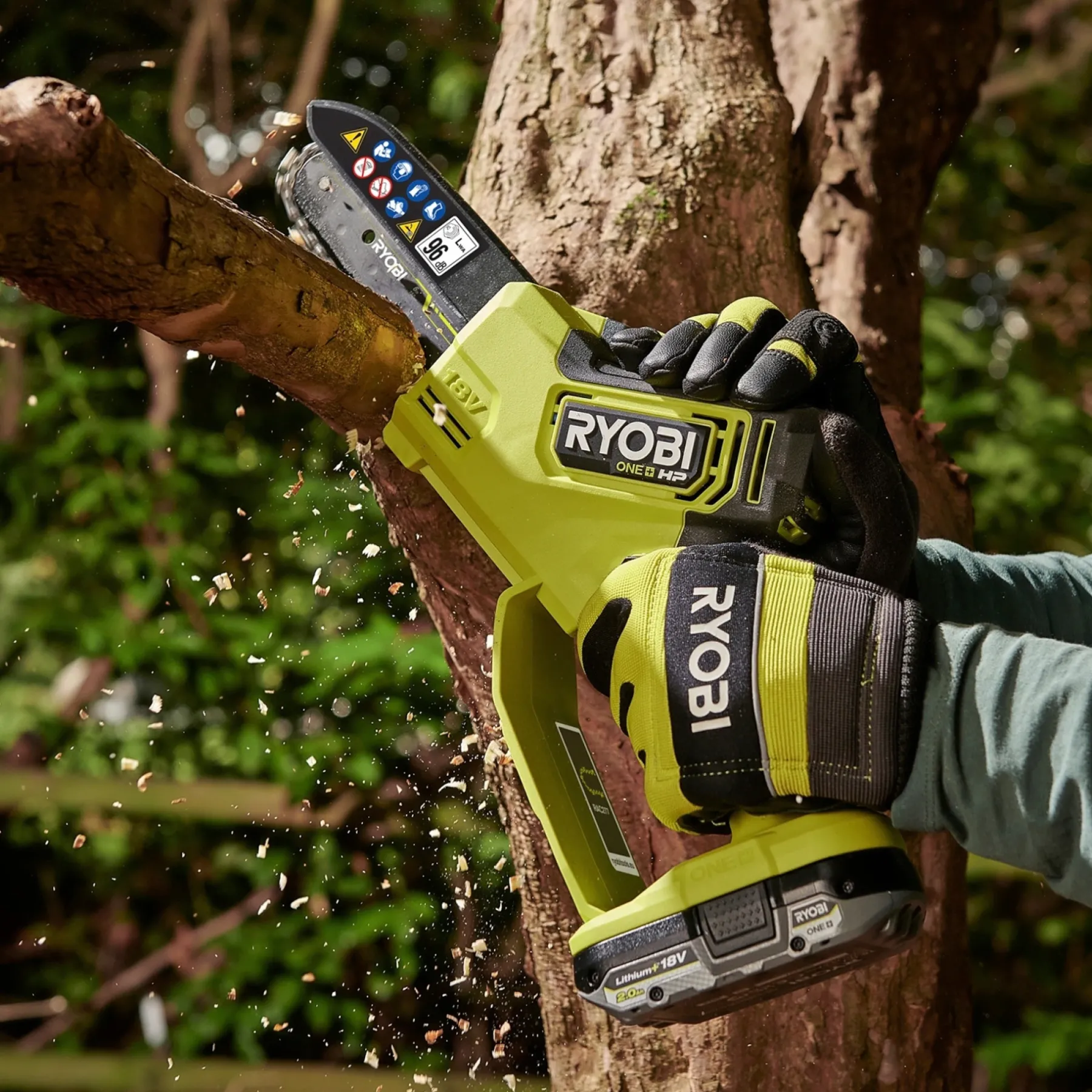 Online Ryobi GRENSAV AKKU 15 CM UDEN BATTERI OG LADER