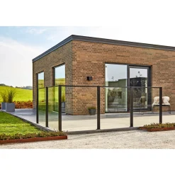 Clearance Skagen SYSTEMHEGN STOLPE SORT ALUMINIUM 5 X 125 X 5 CM