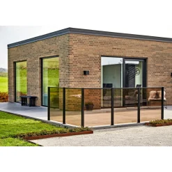 Clearance Skagen SYSTEMHEGN STOLPE SORT ALUMINIUM 5 X 125 X 5 CM