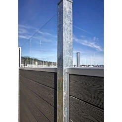Best Wimex FUR CLASSIC V-PROFIL M/GLAS HEGNSFAG KOKSGRÅ 189.50 X 140 CM